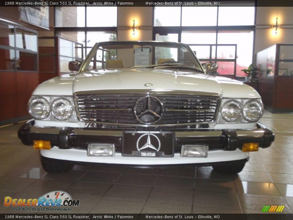 1988 Mercedes-Benz SL Class 560 SL Roadster Arctic White / Palomino Photo #2