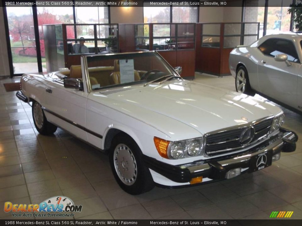 1988 Mercedes-Benz SL Class 560 SL Roadster Arctic White / Palomino Photo #3
