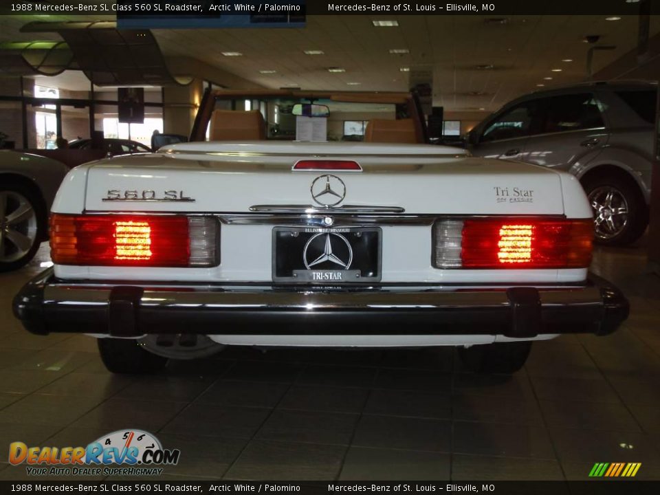 1988 Mercedes-Benz SL Class 560 SL Roadster Arctic White / Palomino Photo #5