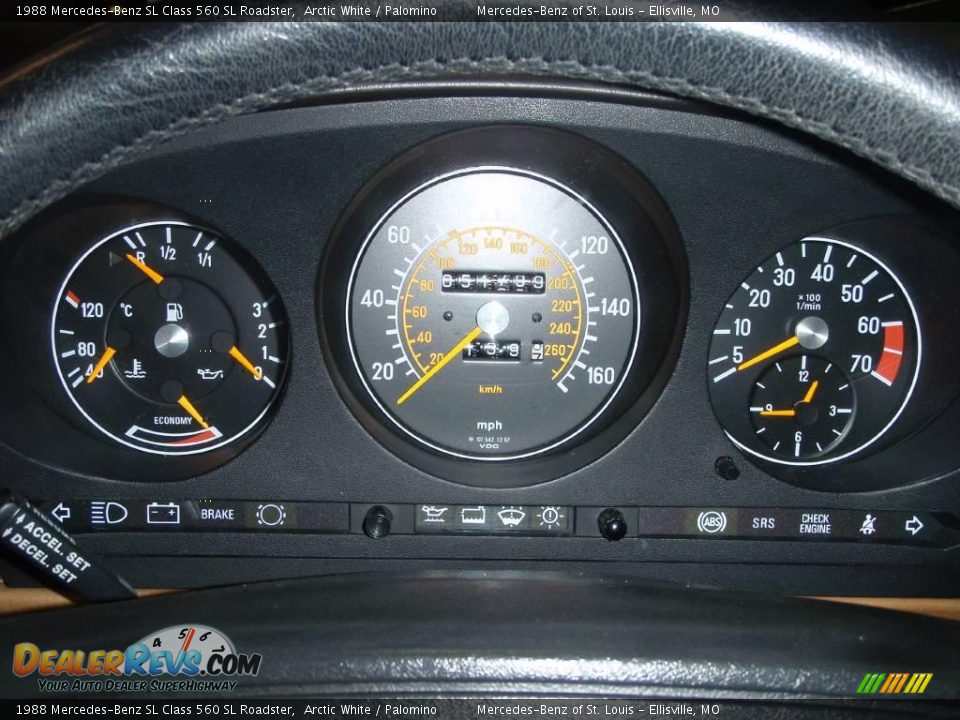 1988 Mercedes-Benz SL Class 560 SL Roadster Arctic White / Palomino Photo #10