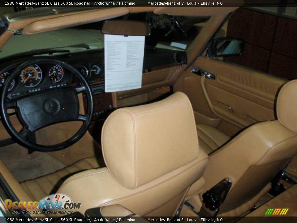 1988 Mercedes-Benz SL Class 560 SL Roadster Arctic White / Palomino Photo #19