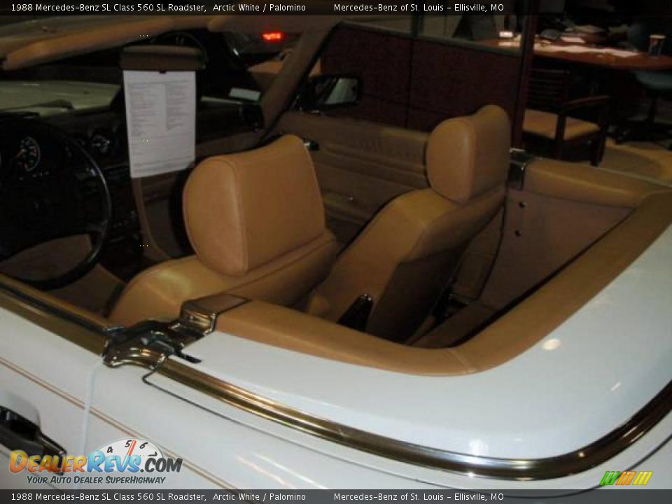 1988 Mercedes-Benz SL Class 560 SL Roadster Arctic White / Palomino Photo #27
