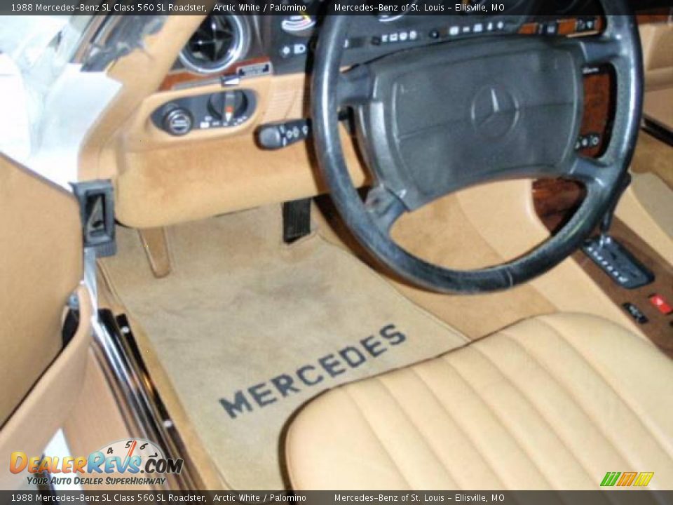 1988 Mercedes-Benz SL Class 560 SL Roadster Arctic White / Palomino Photo #29