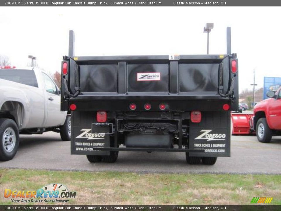 2009 GMC Sierra 3500HD Regular Cab Chassis Dump Truck Summit White / Dark Titanium Photo #4