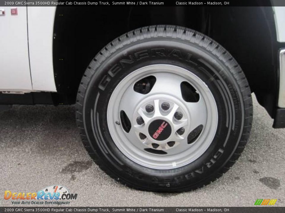 2009 GMC Sierra 3500HD Regular Cab Chassis Dump Truck Summit White / Dark Titanium Photo #5