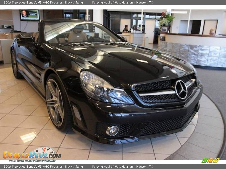 2009 Mercedes-Benz SL 63 AMG Roadster Black / Stone Photo #1