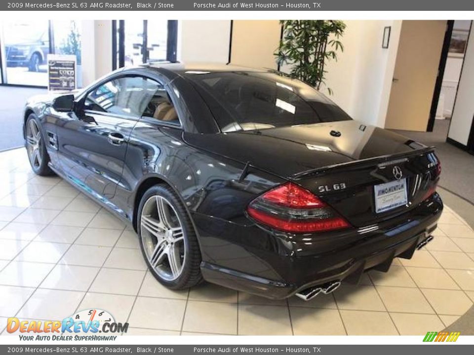 2009 Mercedes-Benz SL 63 AMG Roadster Black / Stone Photo #2