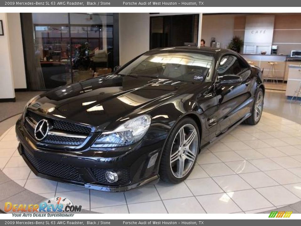 2009 Mercedes-Benz SL 63 AMG Roadster Black / Stone Photo #3