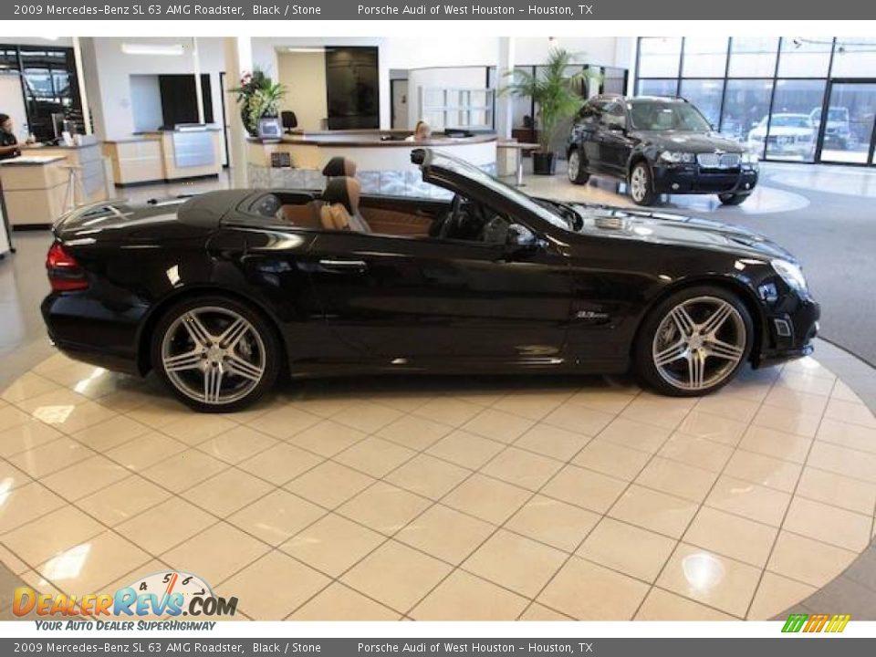 2009 Mercedes-Benz SL 63 AMG Roadster Black / Stone Photo #4