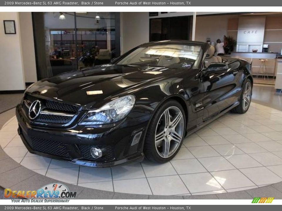 2009 Mercedes-Benz SL 63 AMG Roadster Black / Stone Photo #11