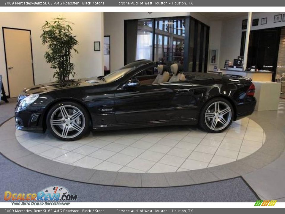 2009 Mercedes-Benz SL 63 AMG Roadster Black / Stone Photo #16