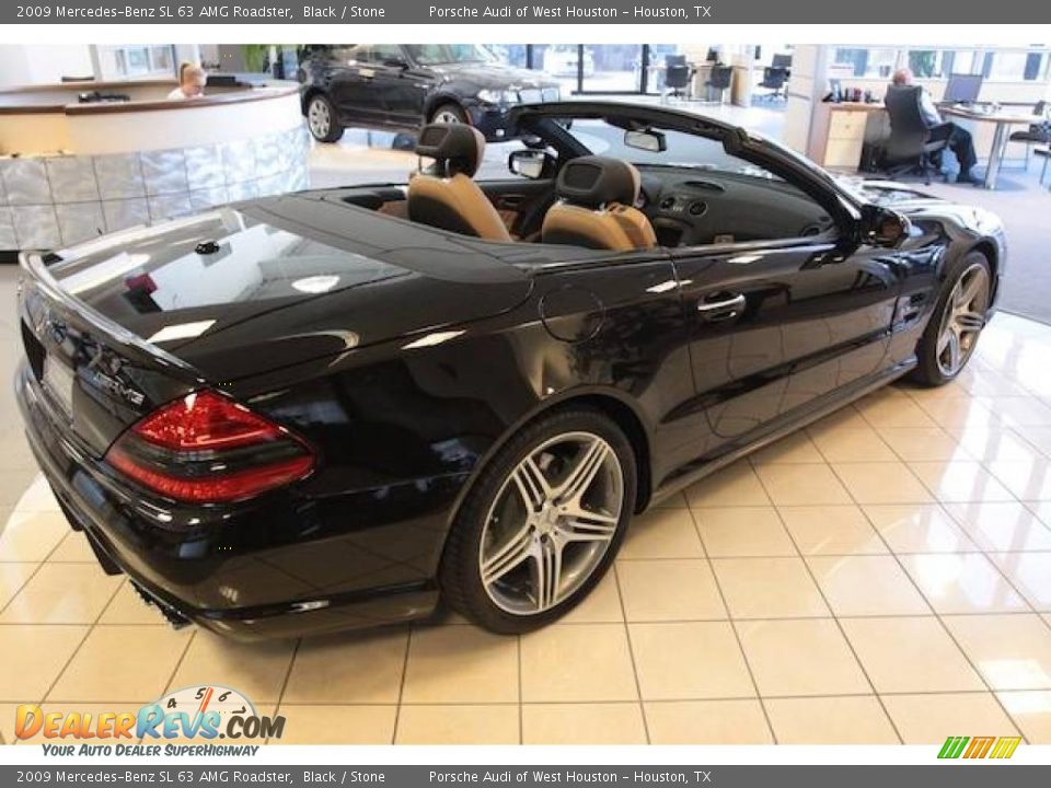 2009 Mercedes-Benz SL 63 AMG Roadster Black / Stone Photo #23