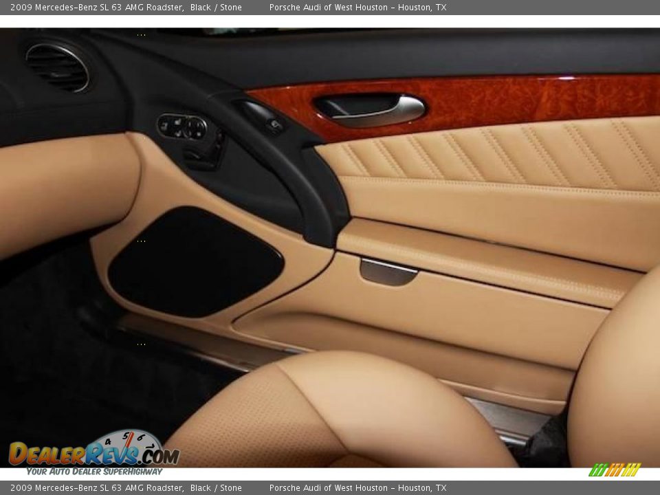 2009 Mercedes-Benz SL 63 AMG Roadster Black / Stone Photo #25