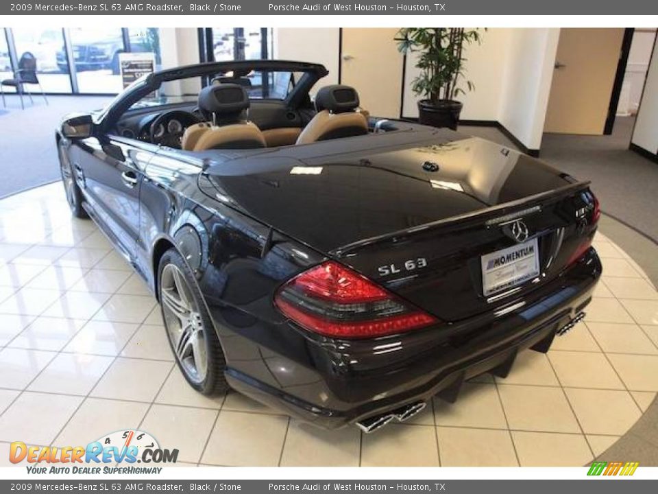 2009 Mercedes-Benz SL 63 AMG Roadster Black / Stone Photo #28