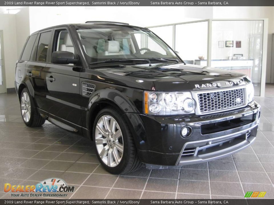 2009 Land Rover Range Rover Sport Supercharged Santorini Black / Ivory/Ebony Photo #1