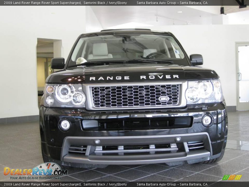 2009 Land Rover Range Rover Sport Supercharged Santorini Black / Ivory/Ebony Photo #2