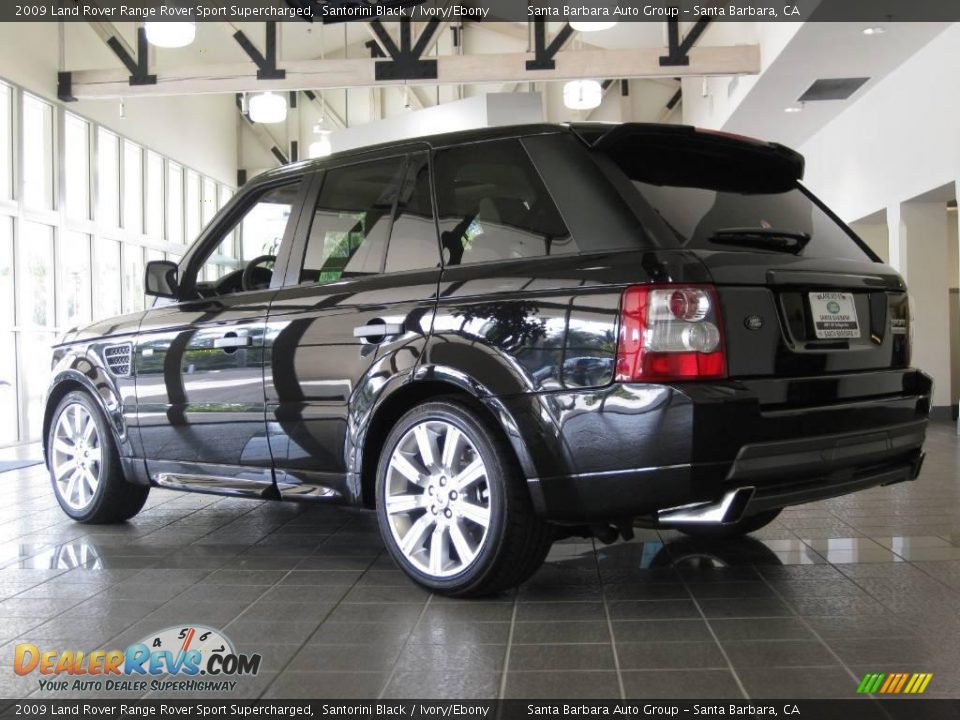 2009 Land Rover Range Rover Sport Supercharged Santorini Black / Ivory/Ebony Photo #3