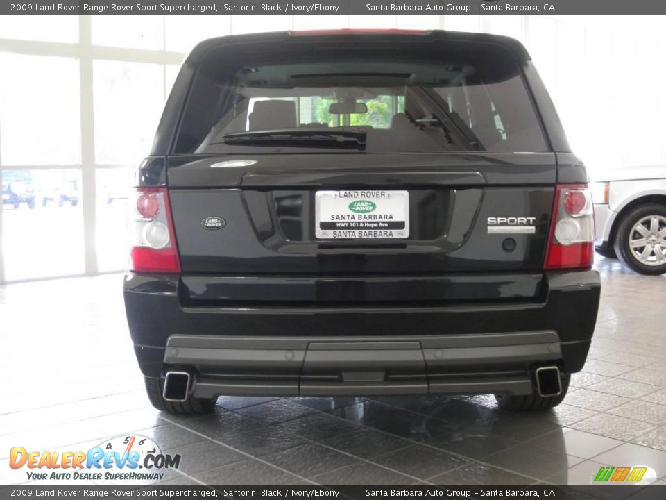 2009 Land Rover Range Rover Sport Supercharged Santorini Black / Ivory/Ebony Photo #4