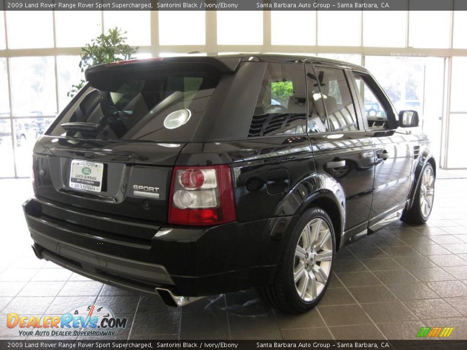 2009 Land Rover Range Rover Sport Supercharged Santorini Black / Ivory/Ebony Photo #5