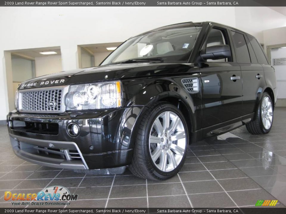 2009 Land Rover Range Rover Sport Supercharged Santorini Black / Ivory/Ebony Photo #6