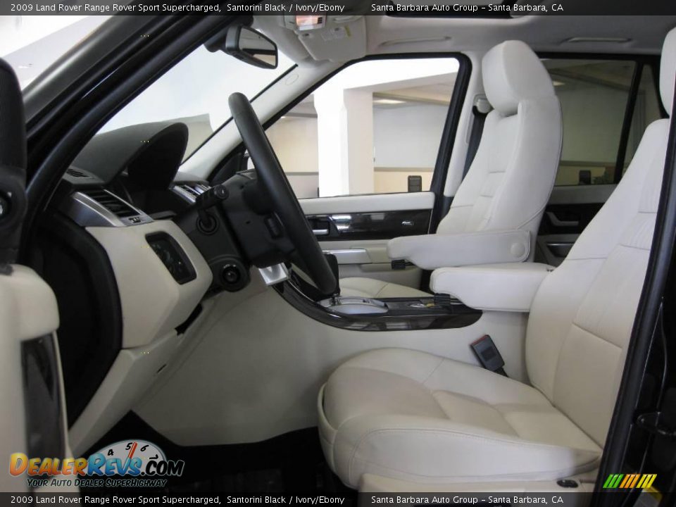 2009 Land Rover Range Rover Sport Supercharged Santorini Black / Ivory/Ebony Photo #7
