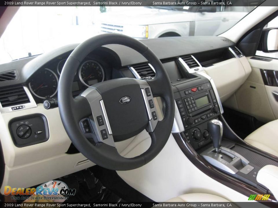 2009 Land Rover Range Rover Sport Supercharged Santorini Black / Ivory/Ebony Photo #8