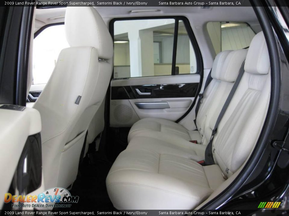 2009 Land Rover Range Rover Sport Supercharged Santorini Black / Ivory/Ebony Photo #9