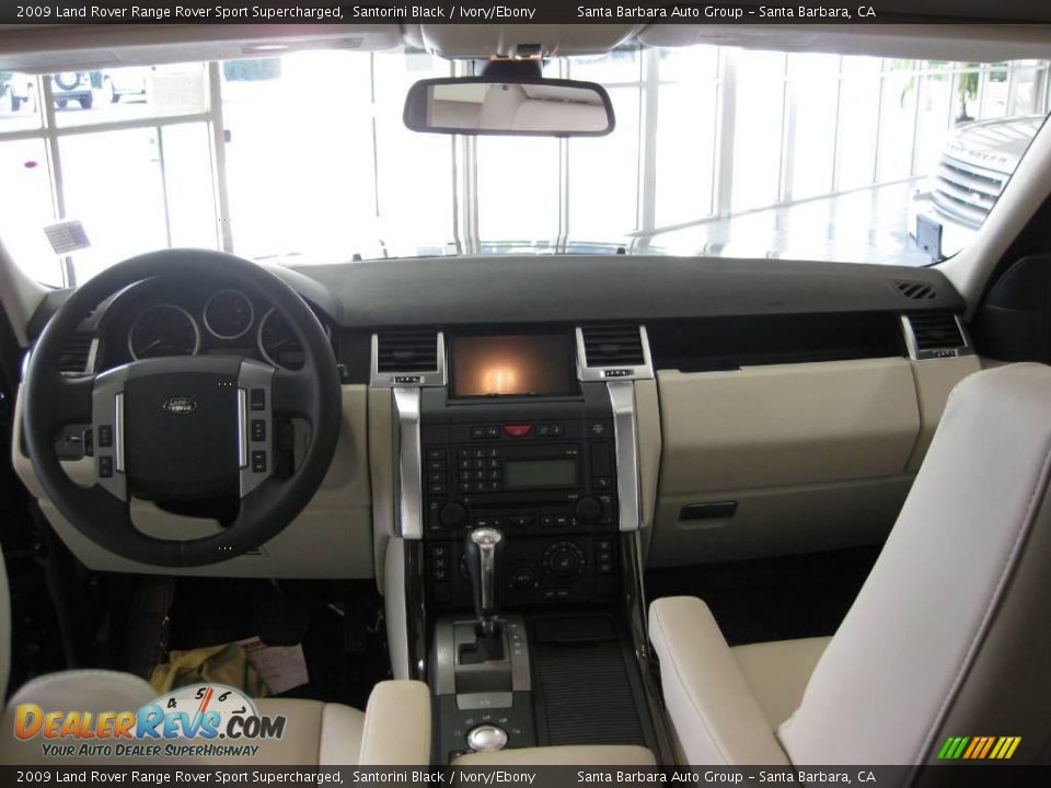 2009 Land Rover Range Rover Sport Supercharged Santorini Black / Ivory/Ebony Photo #10