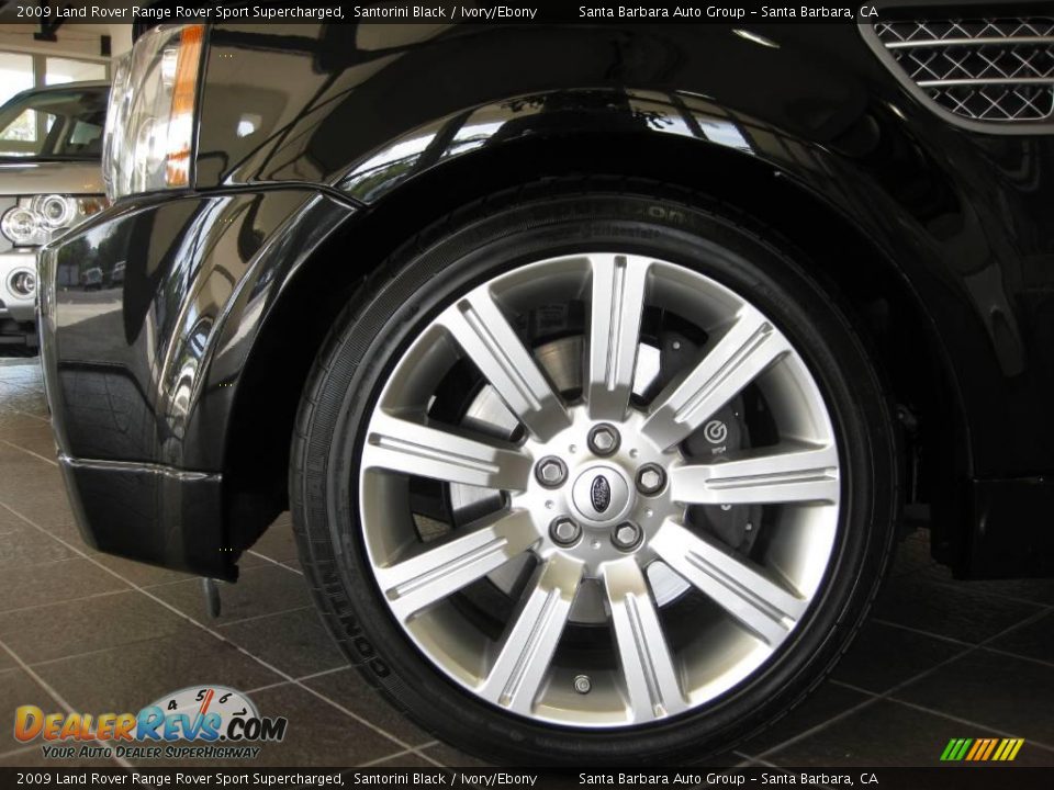 2009 Land Rover Range Rover Sport Supercharged Santorini Black / Ivory/Ebony Photo #13
