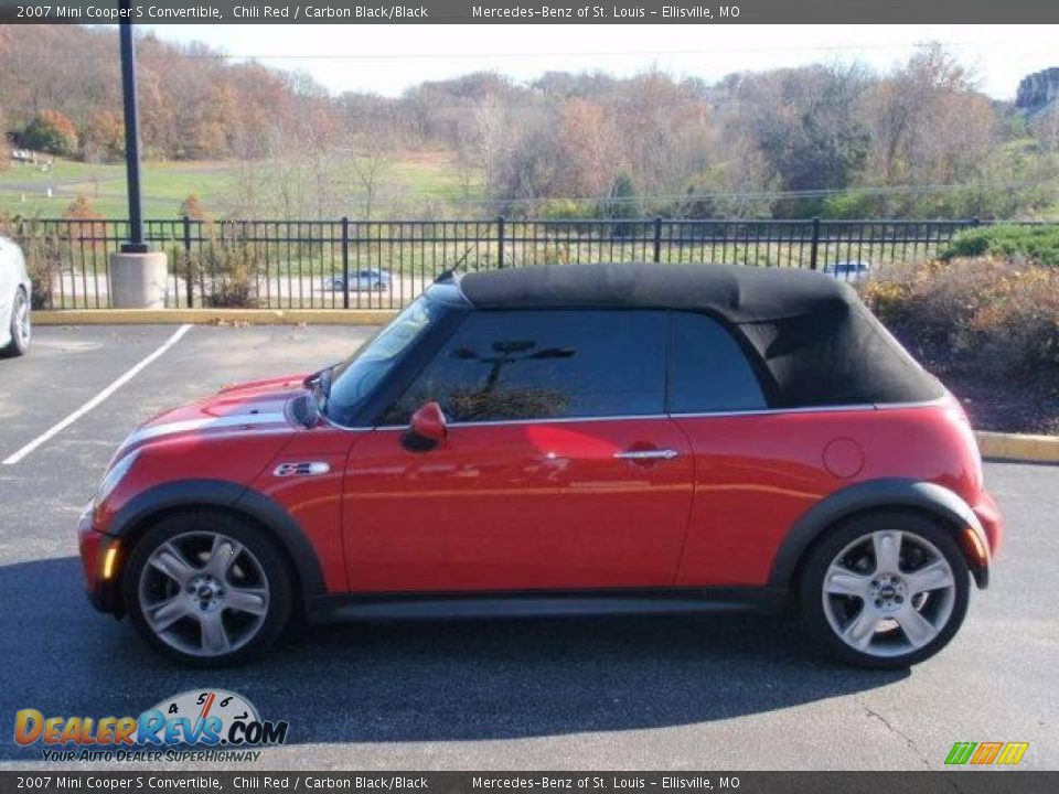 2007 Mini Cooper S Convertible Chili Red / Carbon Black/Black Photo #1