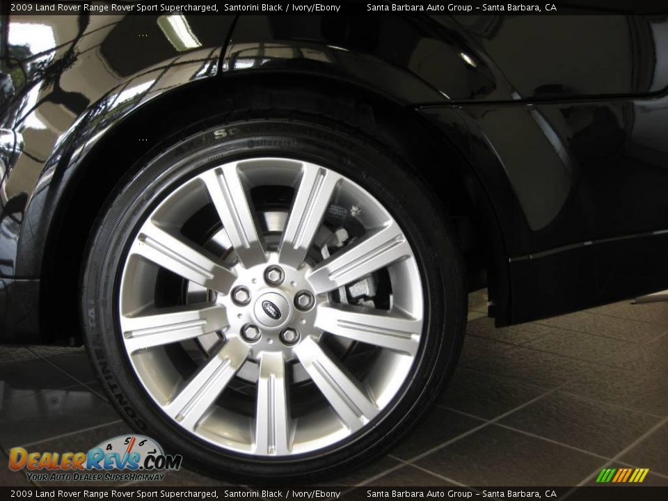 2009 Land Rover Range Rover Sport Supercharged Santorini Black / Ivory/Ebony Photo #14