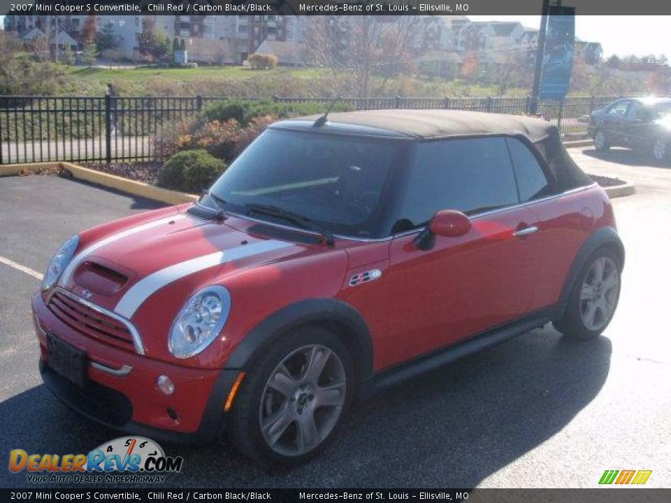 2007 Mini Cooper S Convertible Chili Red / Carbon Black/Black Photo #2