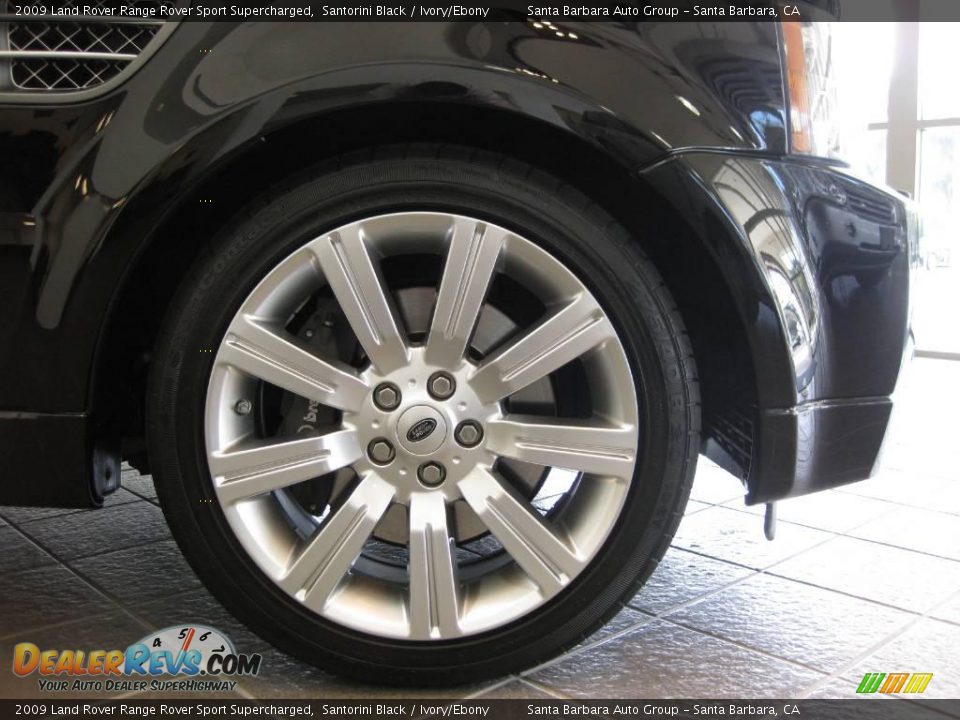 2009 Land Rover Range Rover Sport Supercharged Santorini Black / Ivory/Ebony Photo #15