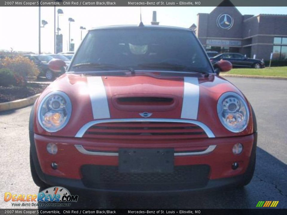 2007 Mini Cooper S Convertible Chili Red / Carbon Black/Black Photo #3