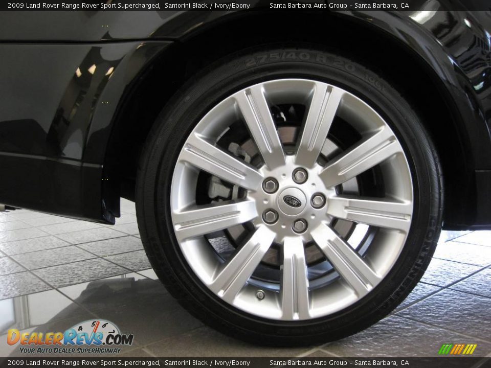 2009 Land Rover Range Rover Sport Supercharged Santorini Black / Ivory/Ebony Photo #16