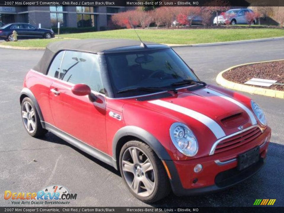 2007 Mini Cooper S Convertible Chili Red / Carbon Black/Black Photo #4