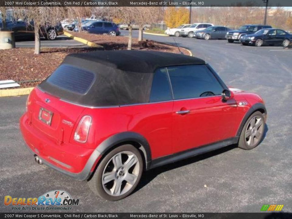 2007 Mini Cooper S Convertible Chili Red / Carbon Black/Black Photo #6