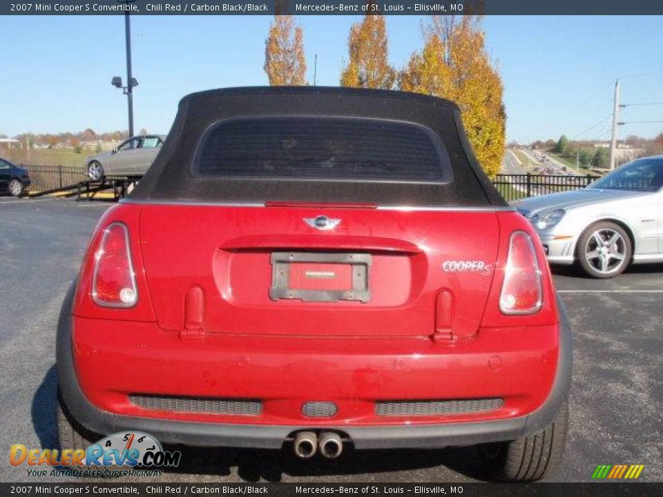 2007 Mini Cooper S Convertible Chili Red / Carbon Black/Black Photo #7