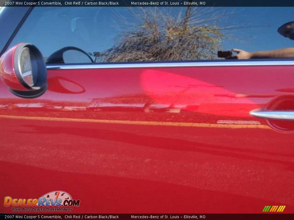 2007 Mini Cooper S Convertible Chili Red / Carbon Black/Black Photo #9