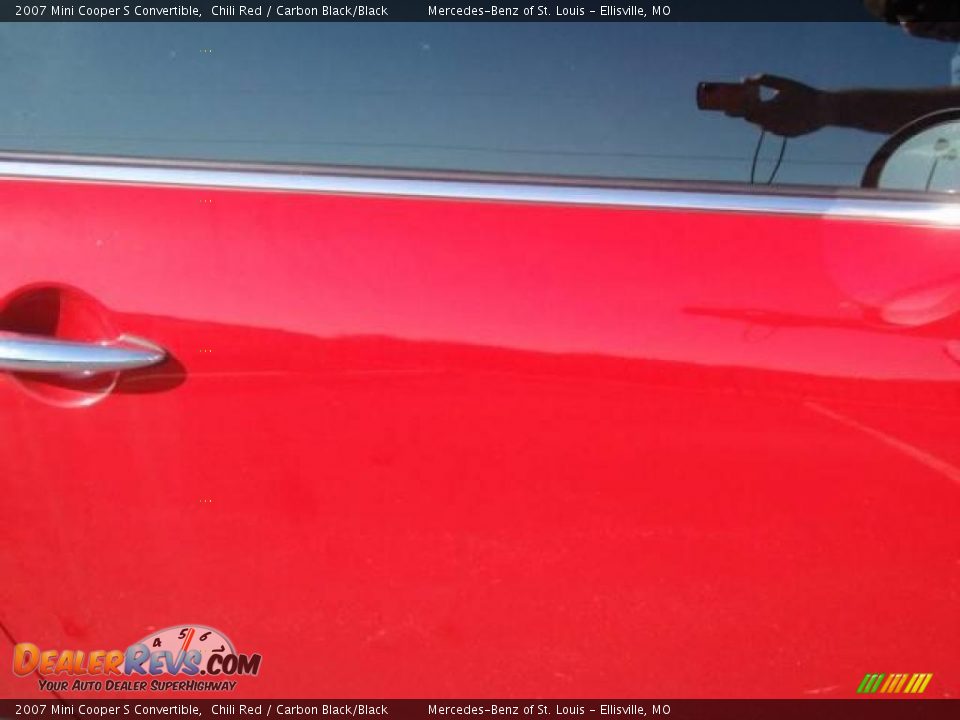 2007 Mini Cooper S Convertible Chili Red / Carbon Black/Black Photo #10