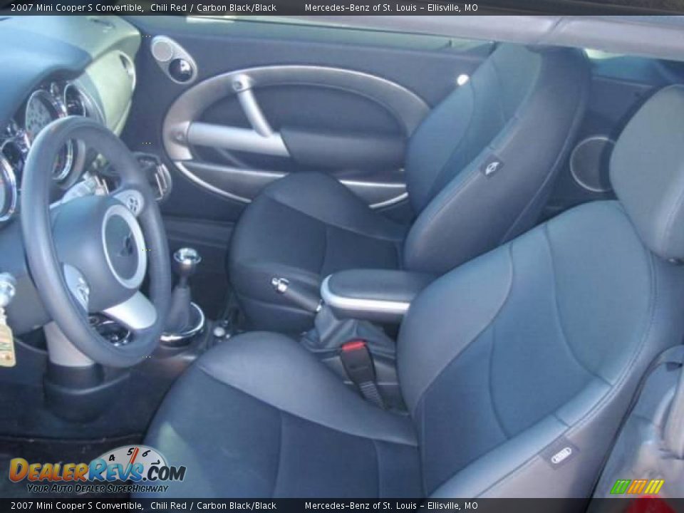 2007 Mini Cooper S Convertible Chili Red / Carbon Black/Black Photo #12