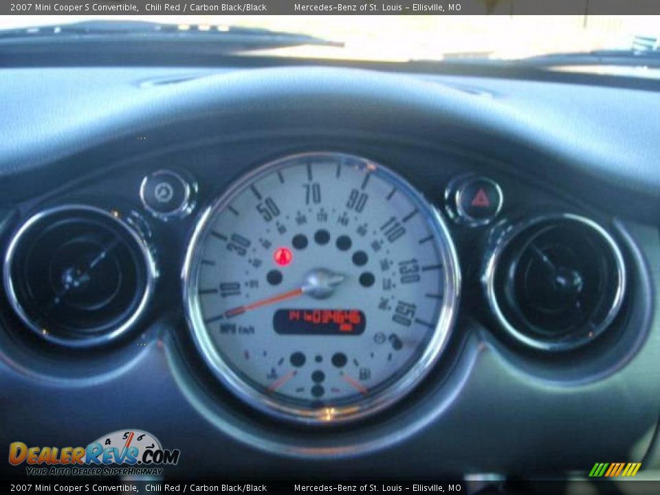 2007 Mini Cooper S Convertible Chili Red / Carbon Black/Black Photo #14