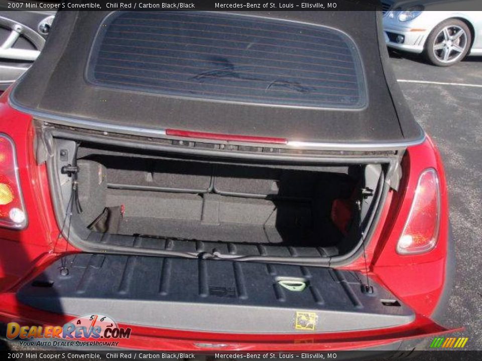 2007 Mini Cooper S Convertible Chili Red / Carbon Black/Black Photo #19