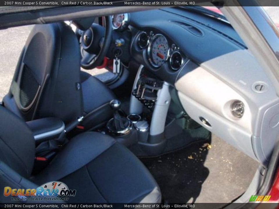 2007 Mini Cooper S Convertible Chili Red / Carbon Black/Black Photo #21