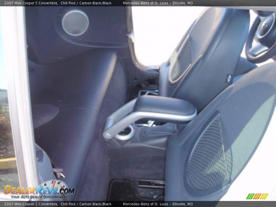 2007 Mini Cooper S Convertible Chili Red / Carbon Black/Black Photo #25