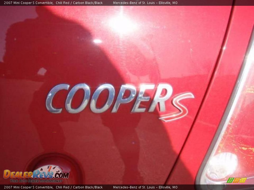 2007 Mini Cooper S Convertible Chili Red / Carbon Black/Black Photo #26
