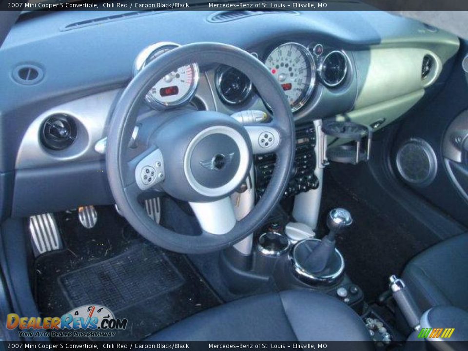 2007 Mini Cooper S Convertible Chili Red / Carbon Black/Black Photo #27