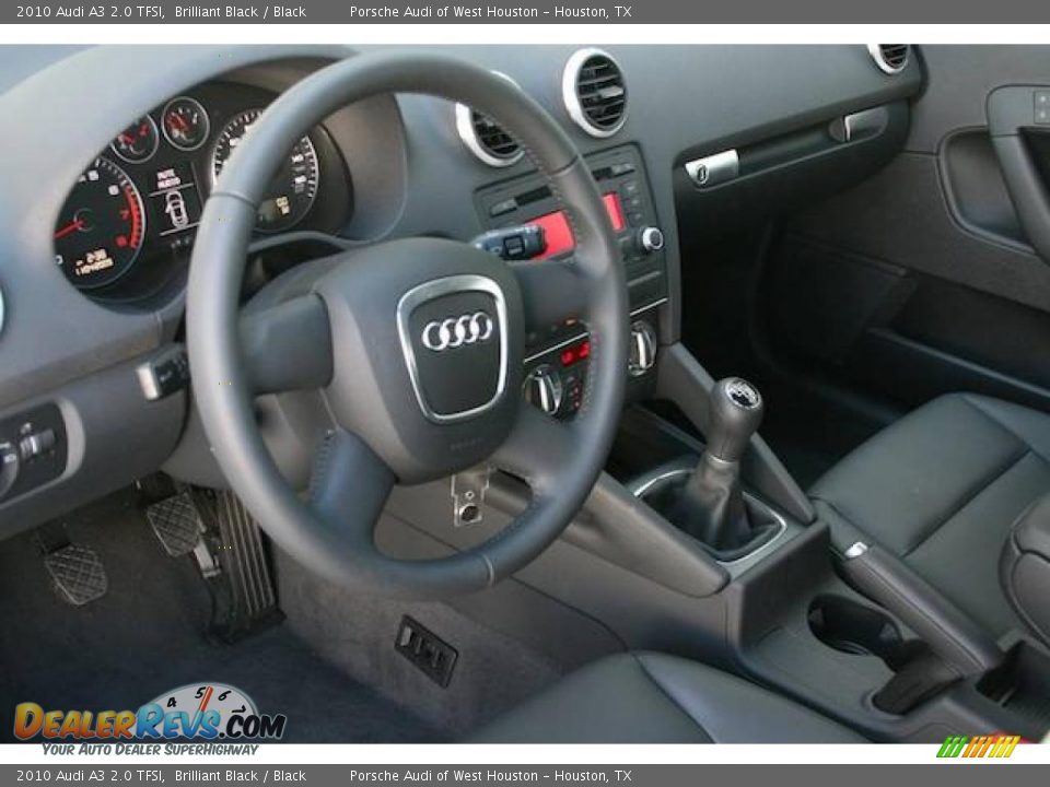 2010 Audi A3 2.0 TFSI Brilliant Black / Black Photo #10