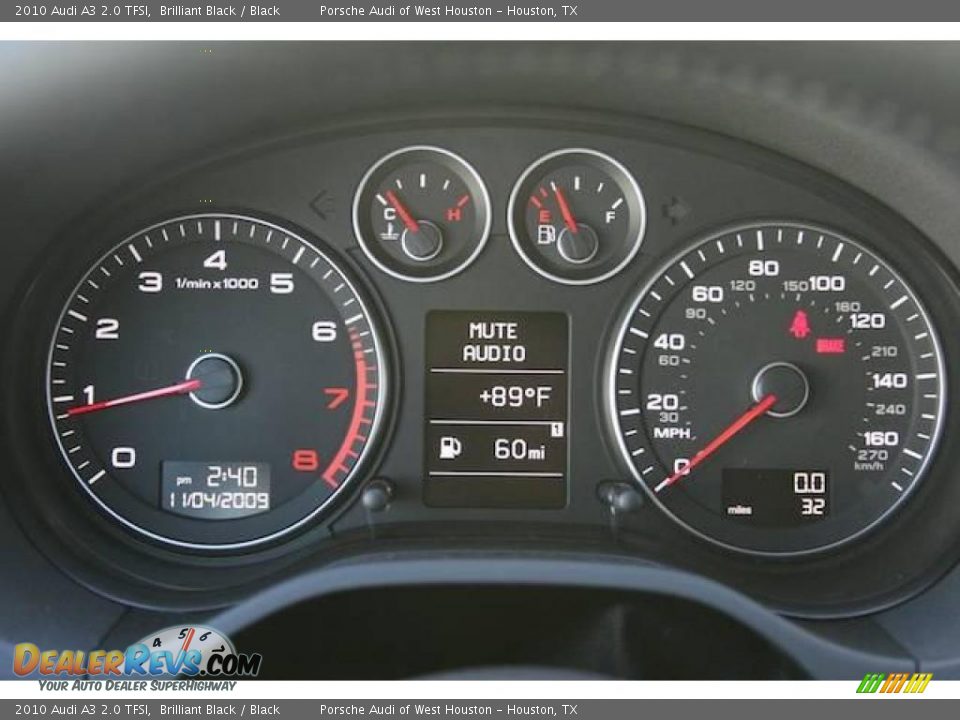 2010 Audi A3 2.0 TFSI Brilliant Black / Black Photo #18