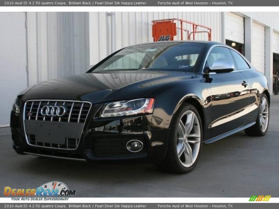2010 Audi S5 4.2 FSI quattro Coupe Brilliant Black / Pearl Silver Silk Nappa Leather Photo #1